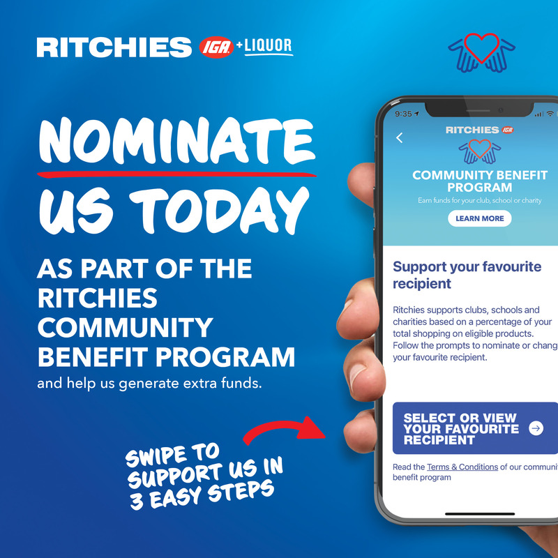 Nominate us as your recipient in the Ritchie's Community Benefit Program